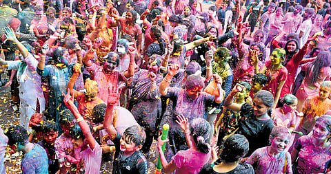 People celebrating Holi