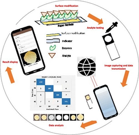 New paper-based device to make on-spot glucose testing using smartphone