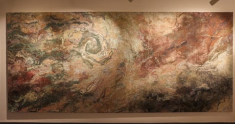 An artwork on display