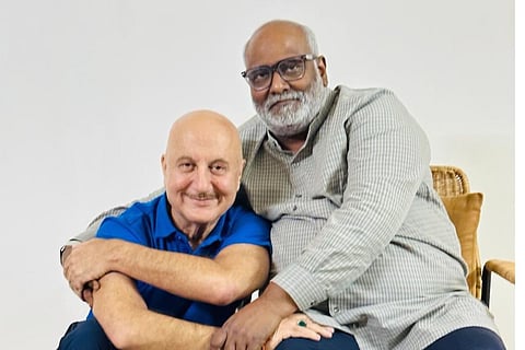 Anupam Kher and MM Keeravani