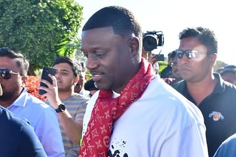 Akon arrives at Jamnagar