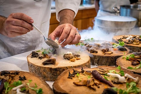 Plating has taken centre stage in fine dining places with chefs taking the big dish way