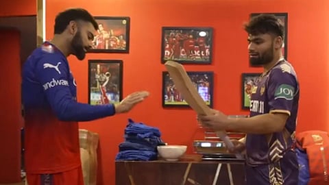 In frame: Virat Kohli with Rinku Singh