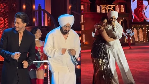 In frame: Diljit Dosanjh with Shah Rukh Khan (L), Diljit with Kareena Kapoor (R)
