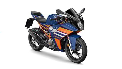 The 2024 KTM RC 390 is offered with this new Blue colour option