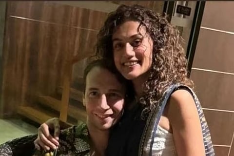 In frame: Taapsee Pannu with Mathias Boe