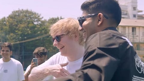 In frame: Ed Sheeran with Shubman Gill