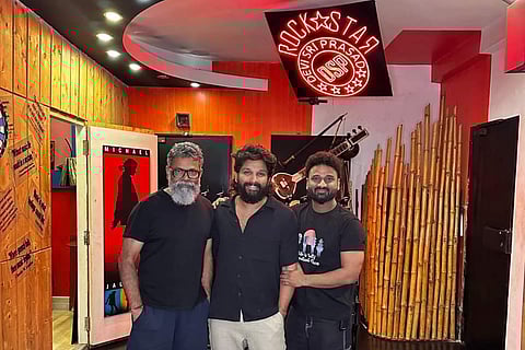 Sukumar, Allu Arjun and Devi Sri Prasad