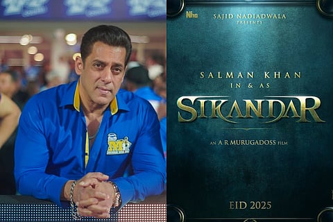 In frame: Salman Khan (L), Sikandar poster (R)