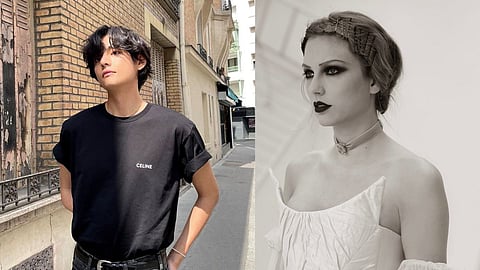 In frame: V (L); Taylor Swift (R)