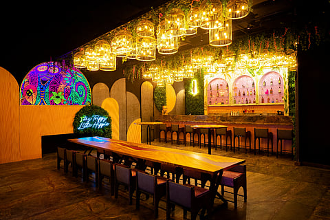 The interiors of Purple Chameleon