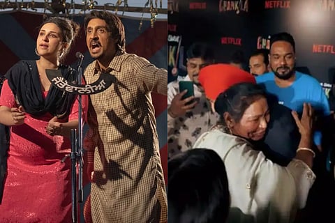 In frame: Parineeti and Diljit (L), Gurmail with Diljit (R)
