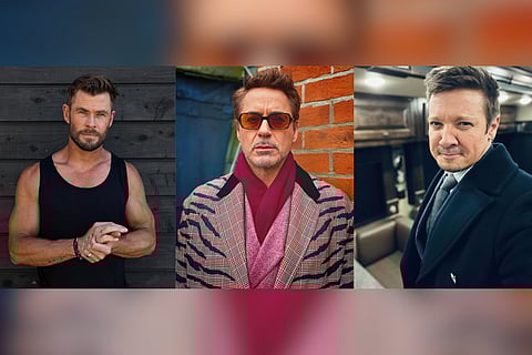 In frame: Chris Hemsworth, Roert Downey Jr & Jeremy Renner