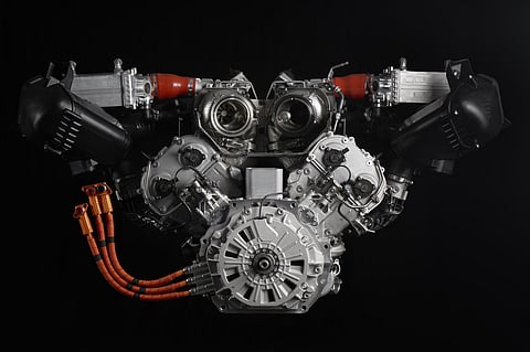 The new V8 hybrid engine from Lamborghini