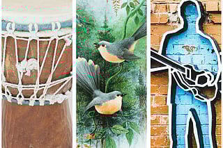 Drumming workshop, canvas painting and tribute to the Beatles