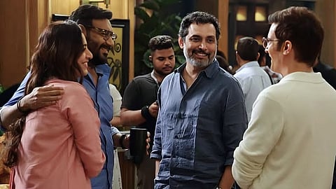 A BTS still from the shoot