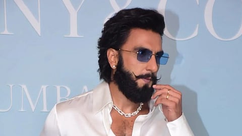 Ranveer Singh redefines glamour in a satin shirt and high heels at Tiffany’s Mumbai launch