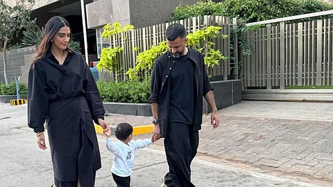 In frame: Sonam Kapoor and Anand Ahuja with Vayu