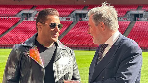 In frame: Barry Gardiner and Salman Khan