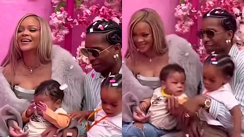 In frame: Rihanna and A$AP Rocky with their sons