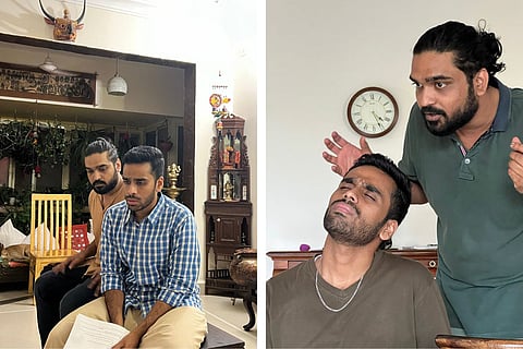 Moments from the rehearsal of 'The Earthquake'