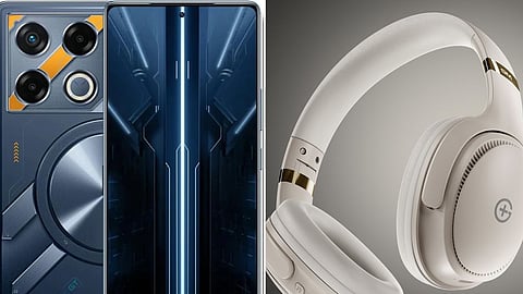 In frame: Infinix GT 20 Pro (L), GM G+ Headphones (R)