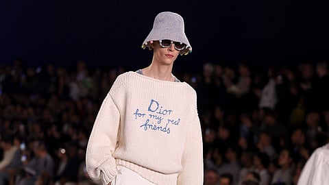 A model wears a creation for the Dior Spring Summer 2025 collection