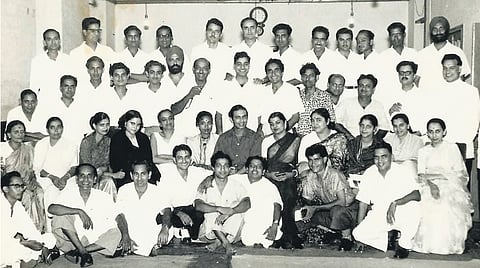 Delhi’s Three Arts Club hosted Talat Mahmood (second row, centre) in the 1950s