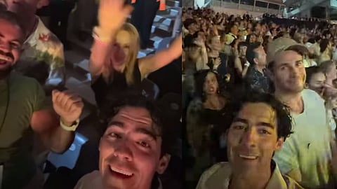 In frame: Joe Jonas at Coldplay’s Greece concert