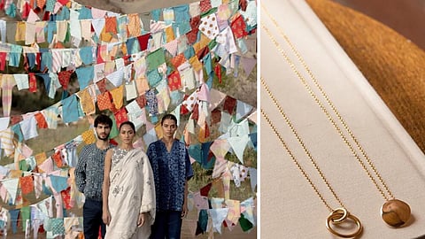 In frame: Fabindia (L); Mejuri jewellery (R)