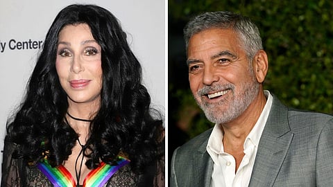 Singer, actor Cher and Hollywood star George Clooney