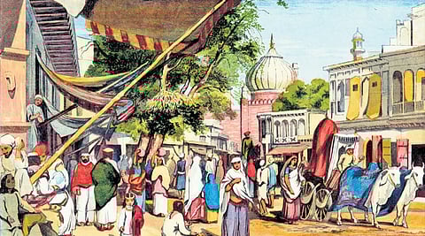 ‘Delhi. A Street at back of Jumma Masjid’ by William Carpenter
