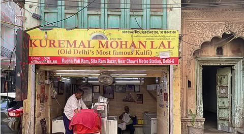 Oldest outlet of Kuremal Kulfi in Chawri Bazar