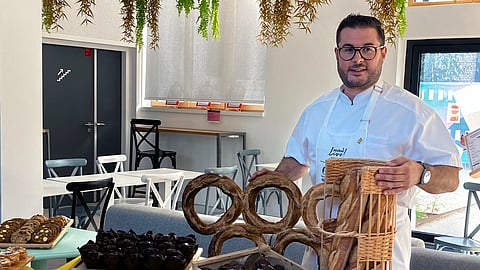 Tony Doré, chief baker at the Olympic village poses for a photo, during the 2024 Summer Olympics