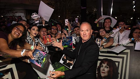 Michael Keaton during the screening of 'Beetlejuice Beetlejuice' in Mexico