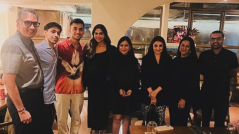 Deepika Padukone poses with Lakshya Sen and others