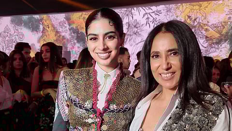 Khushi Kapoor with Anamika Khanna