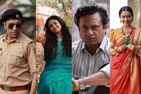 Abir, Ritabhari, Shiboprosad, Koushani (L-R)