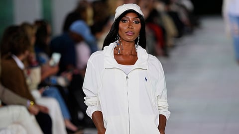 Naomi Campbell walks the runway during the Ralph Lauren Spring/Summer 2025 fashion show as part of New York Fashion Week