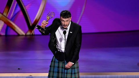 Richard Gadd accepts the award for outstanding lead actor in a limited or anthology series or movie for Baby Reindeer