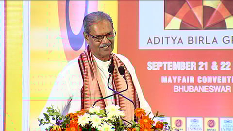 Odisha Deputy Chief Minister K V Singh Deo addresses the gathering at OLF 2024