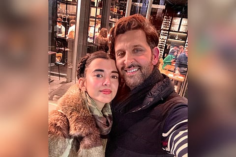 Actors Hrithik Roshan and Saba Azad celebrate their third anniversary together