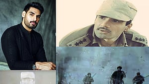 Ahan Shetty (Top L); Suniel Shetty (Top R)