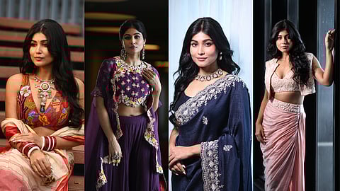 This Durga Puja, actress Madhurima Basak channels four festive looks