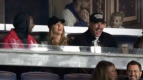 Taylor Swift and Travis Kelce at Yankee Stadium