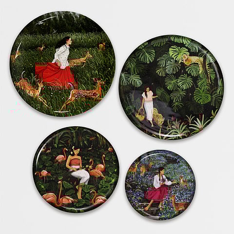 Give a vibrant touch to your walls this festive season with these artsy steel plates