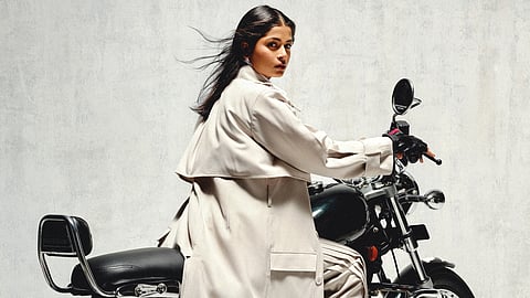 This women’s clothing label’s pre-fall
2024 collection, 'Modern Heroine', utilises symbols of masculinity as its key muses