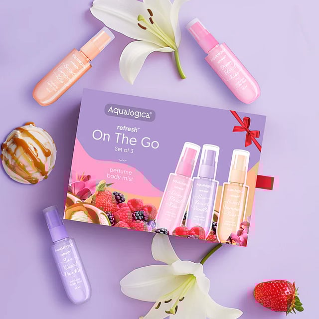 Aqualogica’s Refresh On-the-Go Set of 3 Perfume Body Mists