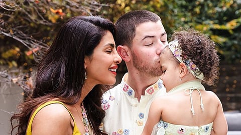 Priyanka Chopra, Nick Jonas and Malti Marie