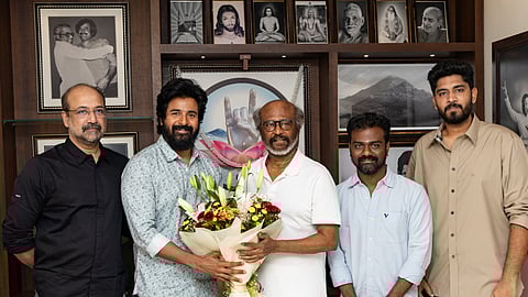 Rajinikanth with Amaran team